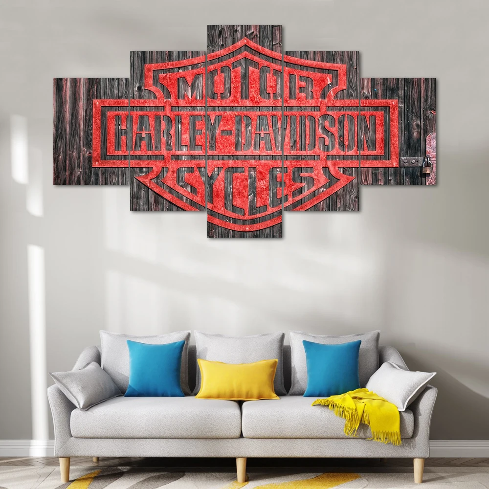 CAPICS 5 4 3 1 панель холст художественный Чоппер мотоцикл готов повесить стены дом