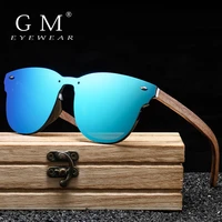gm women mirror lenses walnut wooden sunglasses multi color woman sunglasses for unisex driving rimless sun glasses men