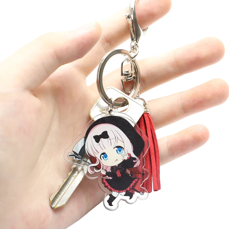 Аниме Kaguya-sama Love Is War акриловый брелок с кисточкой мультяшными фигурами Chika Fujiwara