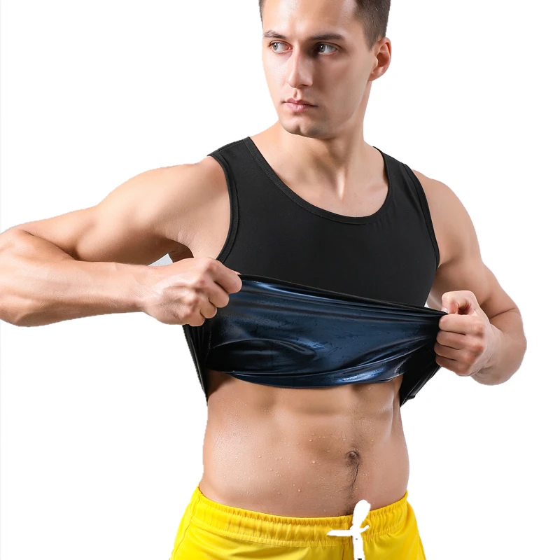 

Hot Thermo Sweat Sauna Tank Tops Fitness Workout Suits Men Sweat Vest Sauna Shapers Body Shapewear Waist Trainer Slimming Vest