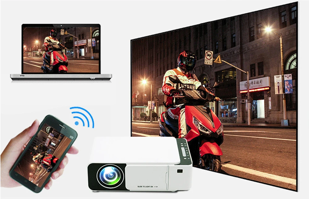 ALSTON T5 полный светодиодный hd-проектор 2500 люмен HDMI USB 1080p портативный проектор фильмов Beamer