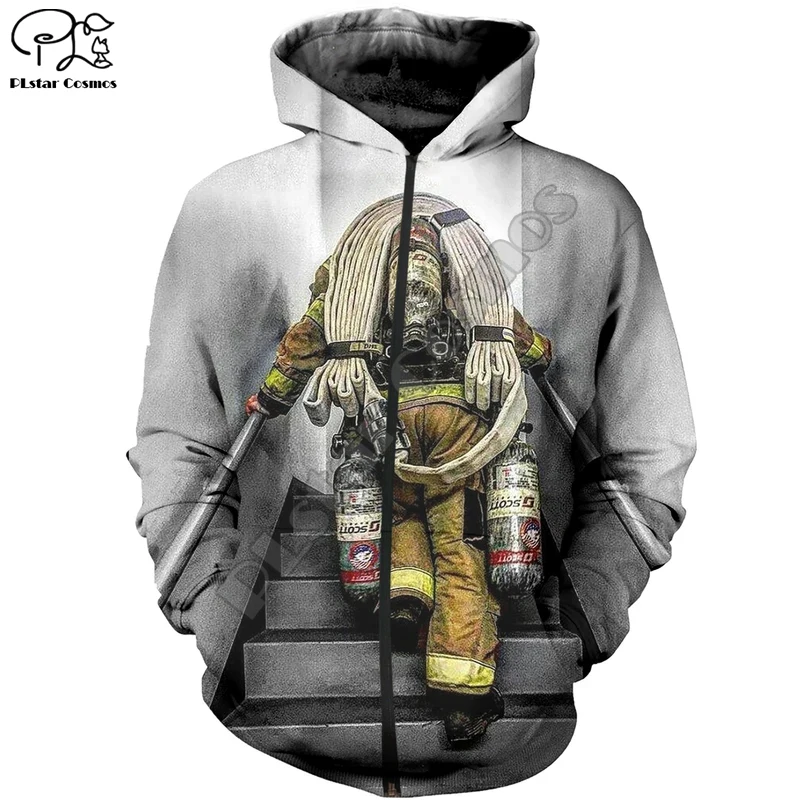 

PLstar Cosmos FireFighter Firemen Hero Harajuku casual Tracksuit 3D Print Hoodie/Sweatshirt/Jacket/Mens Women skull pullover-z2