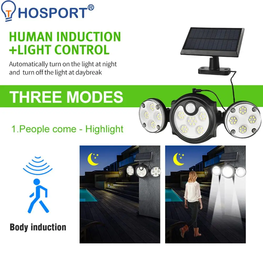 

LED Split Solar Wall Lights Outdoor Waterproof Motion Sensor Street Lamp LED Solar Light Emergency Solar Power Garden Lighting