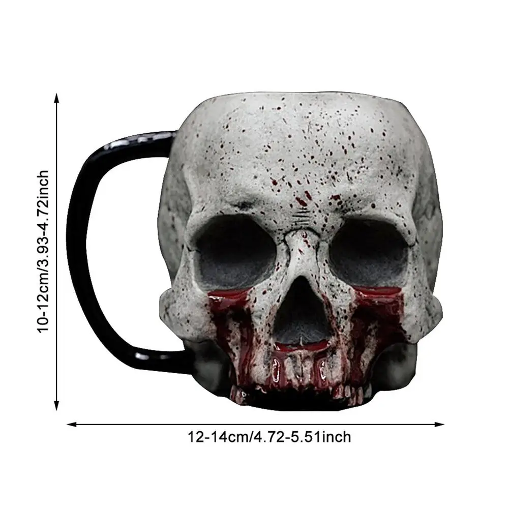 Кружка с черепом на Хэллоуин со страшной головой украшение для стола Мужская