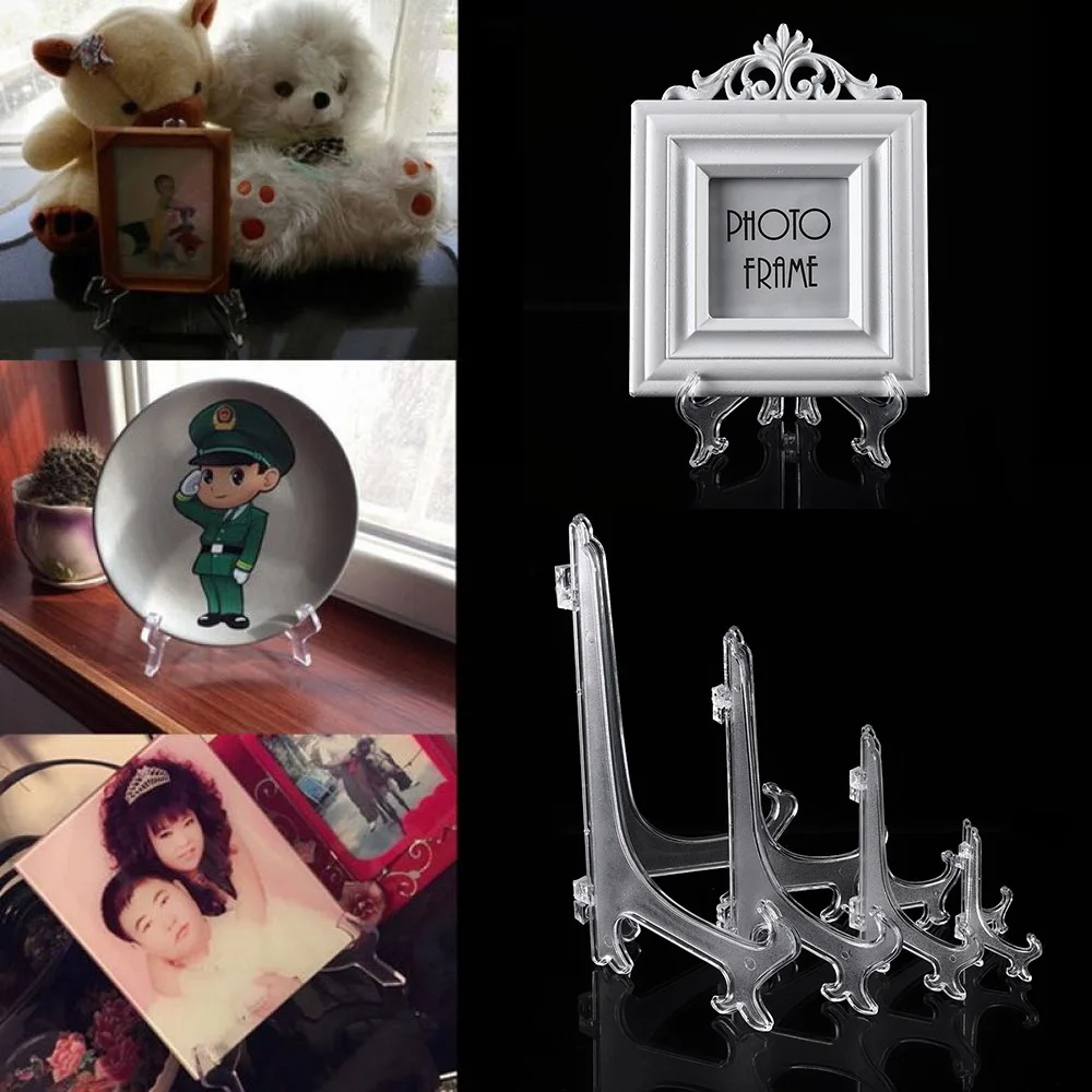 1 шт. прозрачная пластиковая вертикальная подставка для фоторамки|Рамка| |