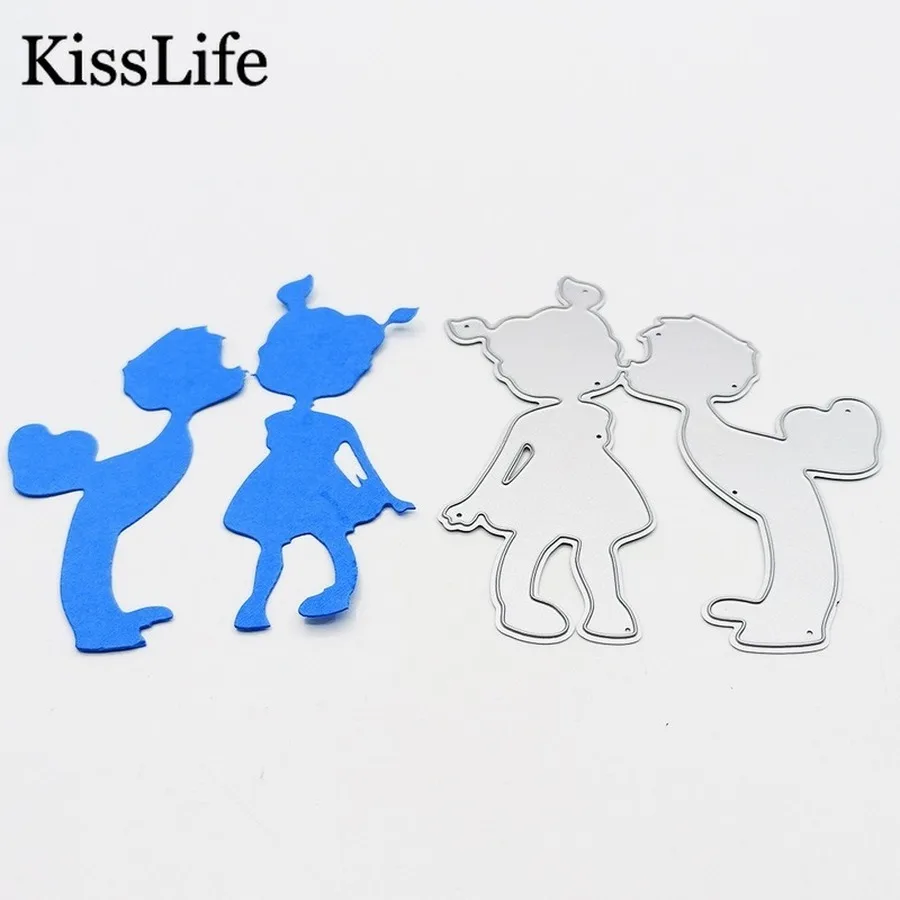2020 New Love Couple Kissing Heart Metal Cutting Dies Alinacraft Die Cuts for Scrapbooking Card Making Valentine's Day | Дом и сад