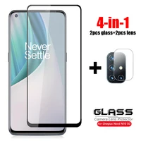 4 in 1 for glass oneplus nord n10 5g tempered glass one plus nord n100 camera lens screen protector hd full cover phone film