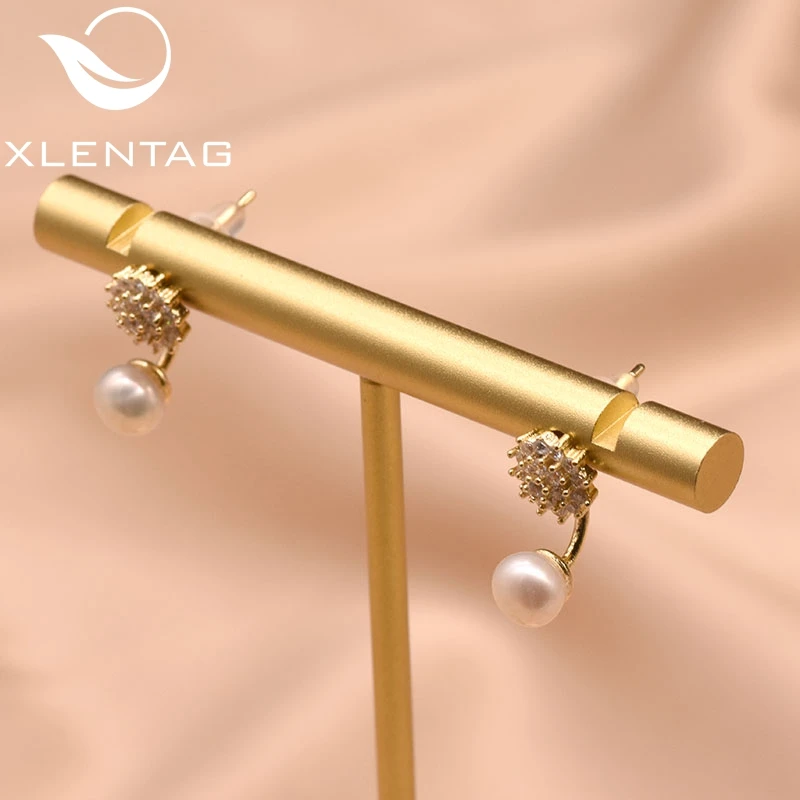 Женские серьги XlentAg жемчужные в виде цветов стиле барокко для свадьбы