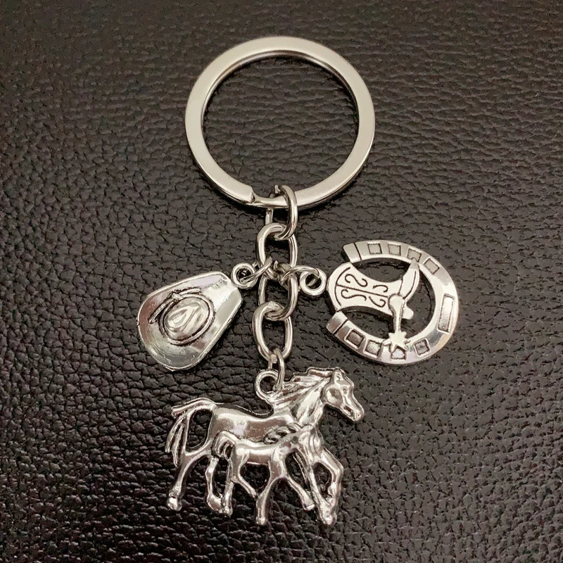 1 брелок в виде подковы и для ключей цепочка украшение сумки мужчин женщин лошадь