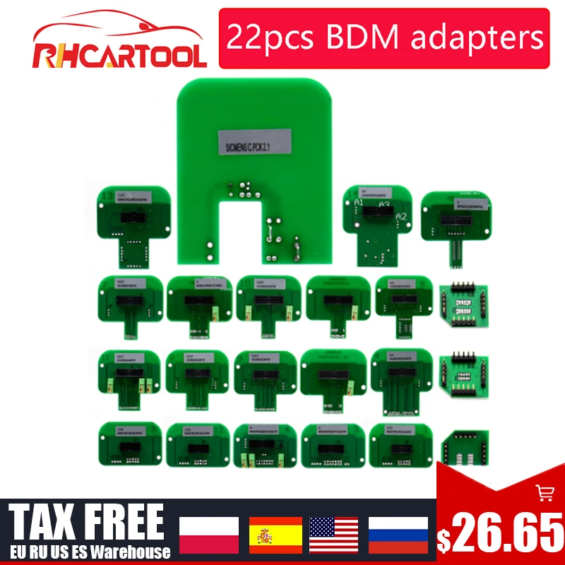 

OBD2 диагностические инструменты для автомобиля, 22 шт., светодиодный адаптер, LED BDM Рамка, Dimsport BDM зонд Fgtech BDM100, инструмент программирования ECU