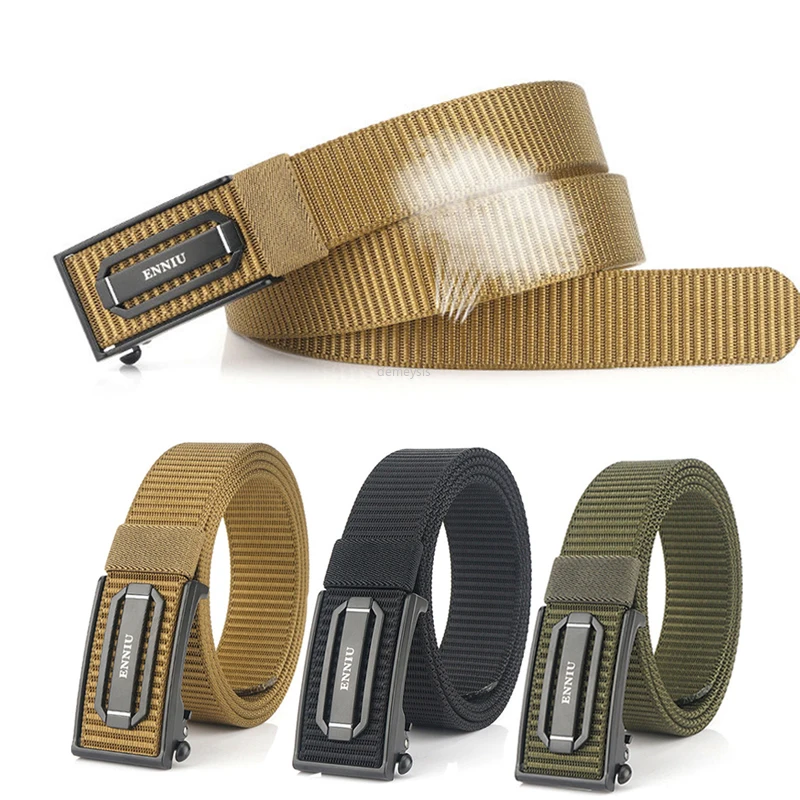 

125CM Men's Hiking Hunting Waist Belt Army Tactical Training Belts Durable Military Airsoft Shooting Heavy Duty Belt Widht 3.4cm