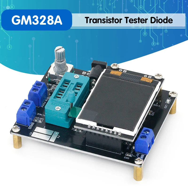 Тестер транзисторов GM328A емкость диода ESR измеритель частоты напряжения ШИМ