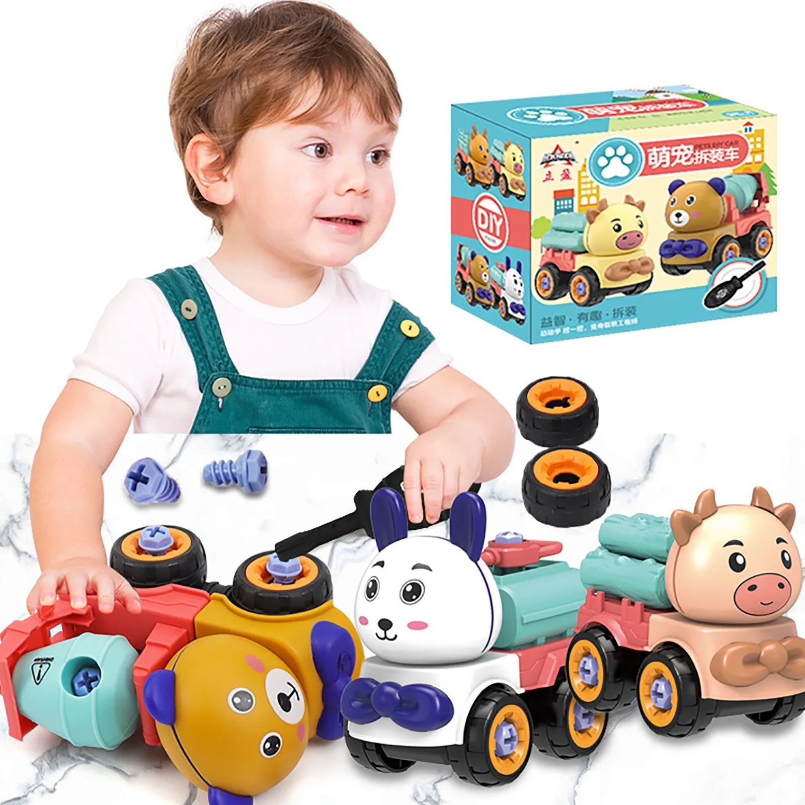 

DIY Child Disassembly And Assembly Toy Animal Car Disassembly And Assembly Model Classic Baby Puzzle Toys For Children Gift