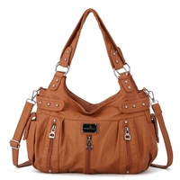 angelkiss winter fashion shoulder bag for women soft pu crossbody handbg large capacity messenger bag hobos big purse