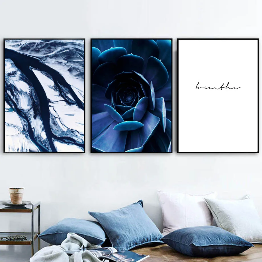 Суккуленты горные террасные поля настенная Картина на холсте скандинавские