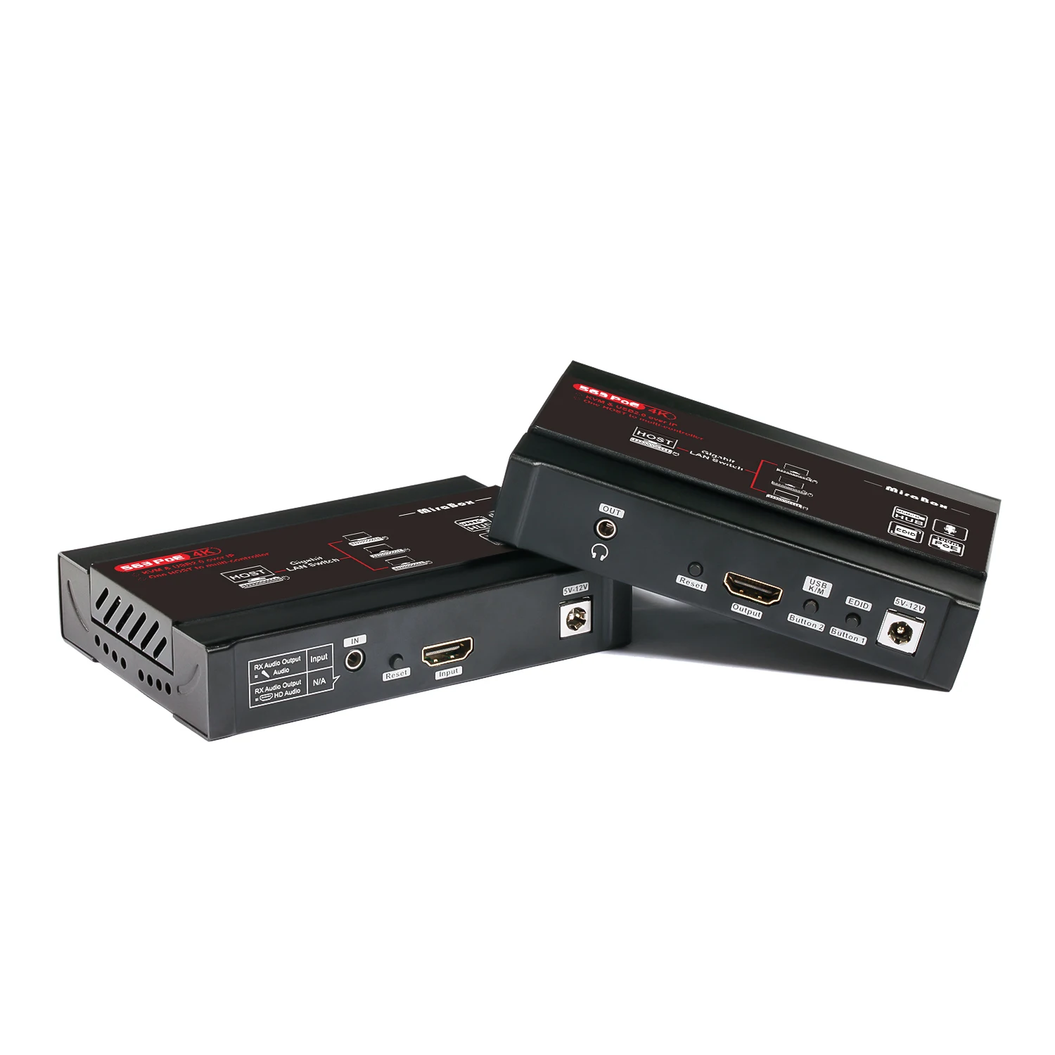 Удлинитель KVM USB 4K HDMI по IP CAT5e/ CAT6 от одного до многих с 2 0 порта4 (100 м) приемник |
