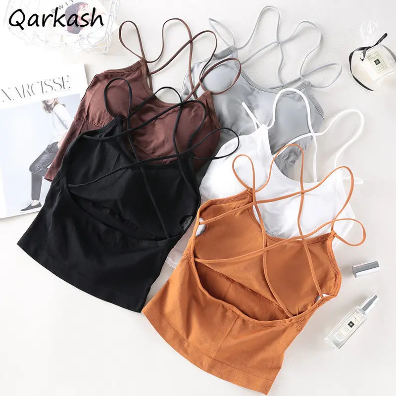 

Майка женская с открытой спиной, облегающий однотонный пикантный Эластичный Мягкий Топ Ulzzang, модный пляжный дизайнерский Топ, 5 цветов