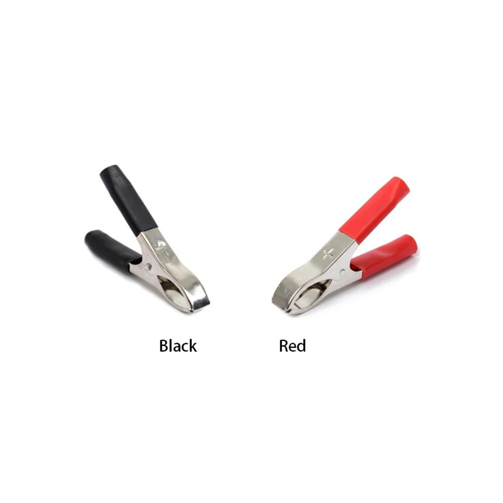 Insulated Crocodile Clips Plastic Handle Cable Lead Testing Metal Alligator Clamps 82mm | Автомобили и мотоциклы