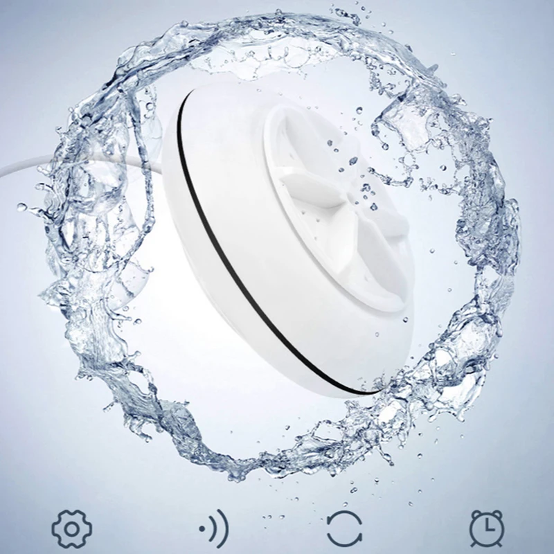 

Mini Ultrasonic Washing Machine Portable For Travel Home Business Trip Turbo Washing Machine With USB Cable Convenient