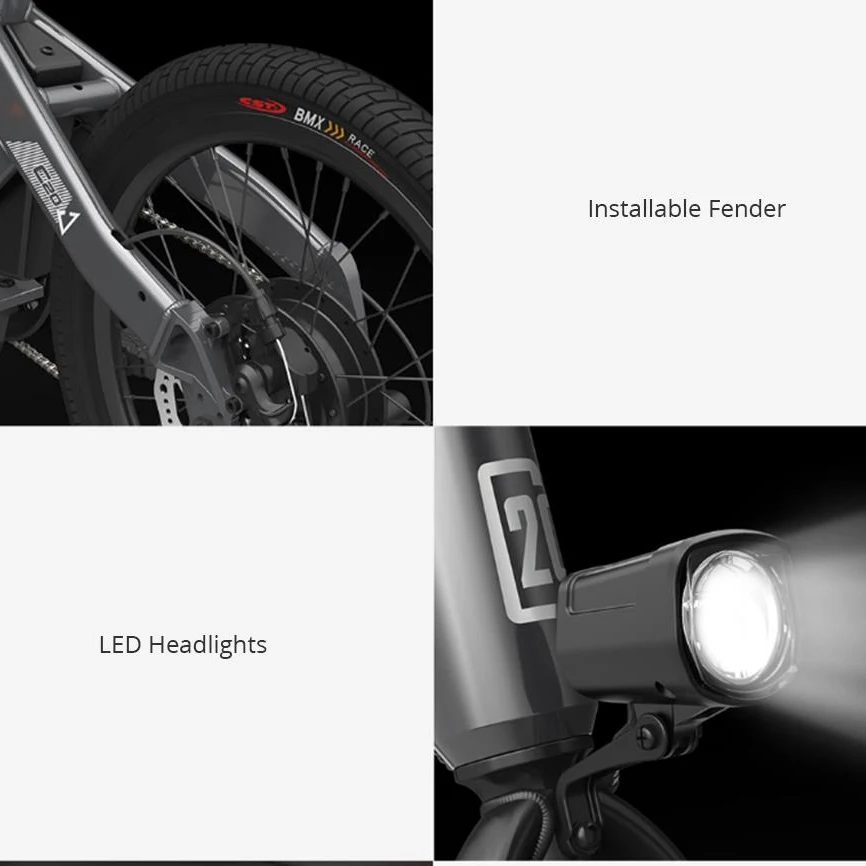 Шина 20 дюймов 100% оригинальный HIMO C20 Электрический велосипед ebike 25 км/ч e bike 80KM