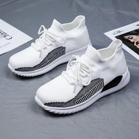 2021 women sneakers white casual platform light plus size 35 42 womens sock shoes mesh breathable running shoes female trainers