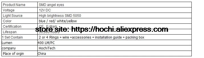 HochiTech ультра яркий SMD белый светодиодный ангельские глазки 2000LM 12V halo Кольцо Комплект дневного света DRL для Mazda 3 мазда3 2002-2007
