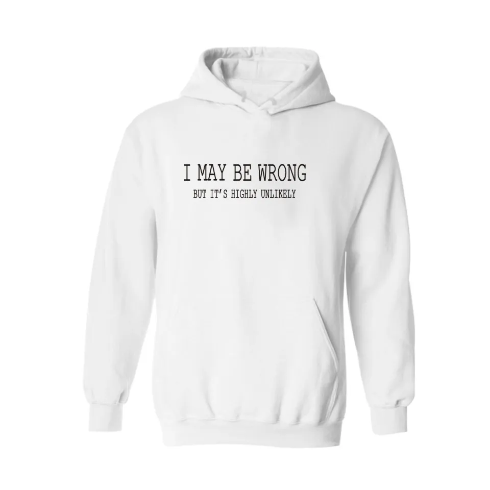 

Trendy Creative I MAY BE WRONG Popular Hoodies Mens Autumn Worm Fashion Boys Hoodies Sweatshirts Leisure Long Women-Clothes