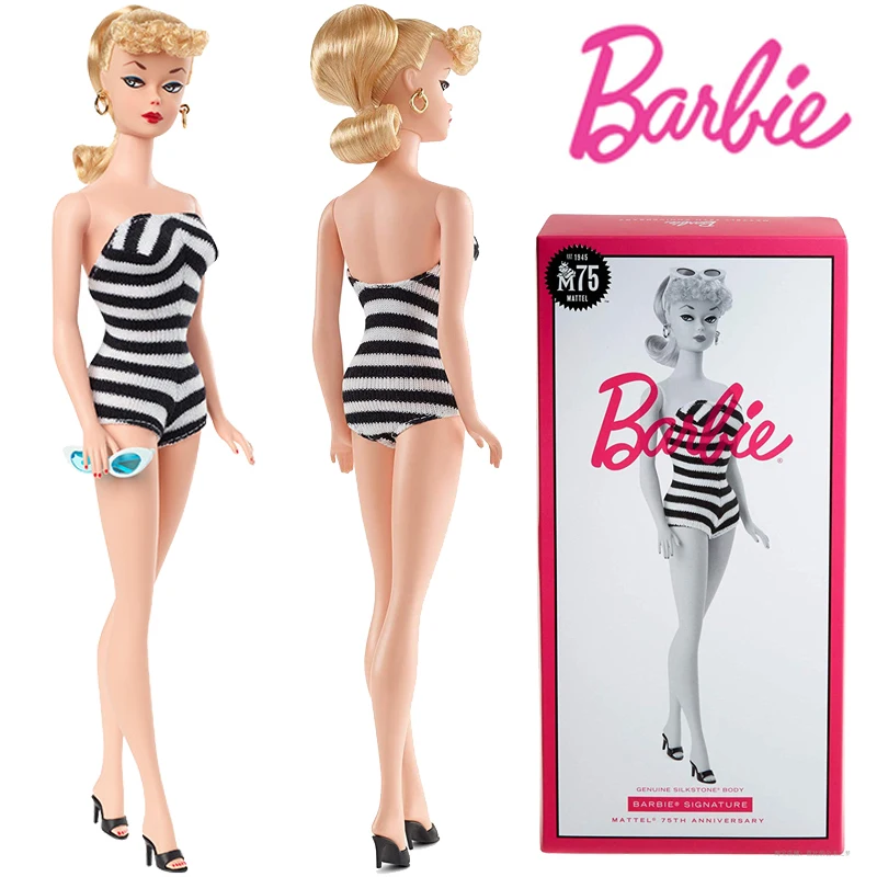 

Barbie GHT46 Signature Mattel 75th Anniversary Classic Toys Black and White Batsuit Barbie Collection Edition Toys Girls Poison