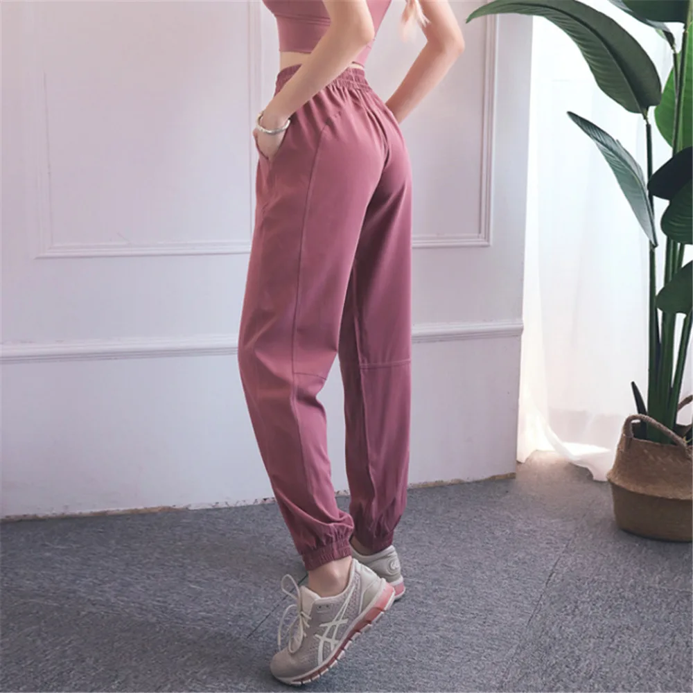 Женские Штаны Для Йоги свободные длинные быстросохнущие шаровары брюки с