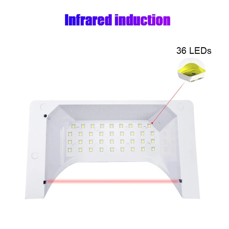 

36 LEDs Nail Dryer 80W 2-IN-1 Nail Lamp & Nail Dust Collector Manicure with Two Powerful Fan Vacuum Cleaner Manicure Tools