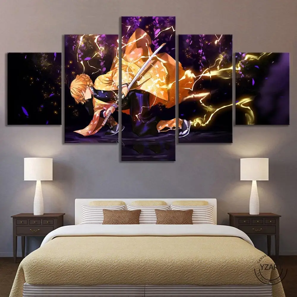 

5 Piece Canvas Art Frame HD Printing Modular Modern Home Decoration Vampire killer Anime Poster Photo Bedroom Frame Decor