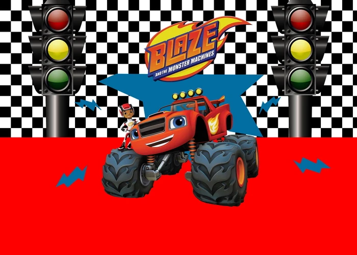 

Blaze Monsters Machine Truck Car Photography backgrounds Custom Birthday Backdrop Photo Studio Party Decorations Banner