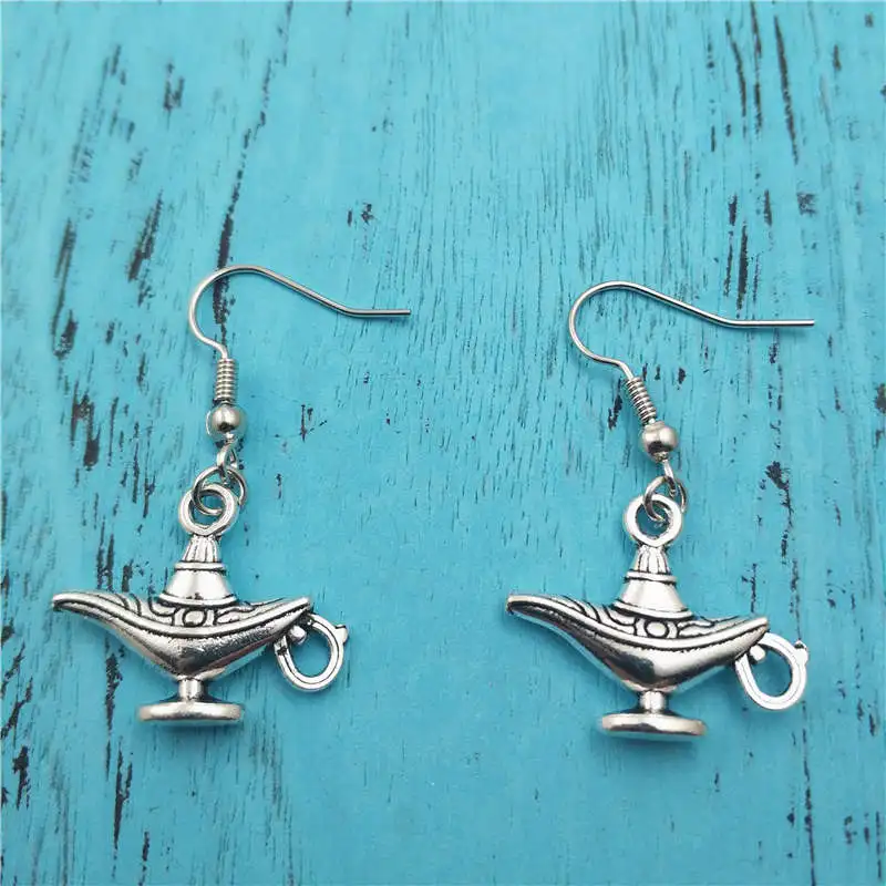 

Lamp of Aladdin Charm Creative Earrings,Vintage Fashion Jewelry Women Christmas Birthday Gifts Accessories Pendants Zinc Alloy