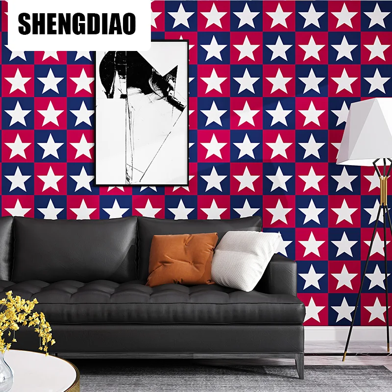 Самоклеящиеся обои для спальни, водонепроницаемые и защищенные от влаги, с картонным рисунком, для ремонта, декоративной отделки стен и фоновых наклеек.