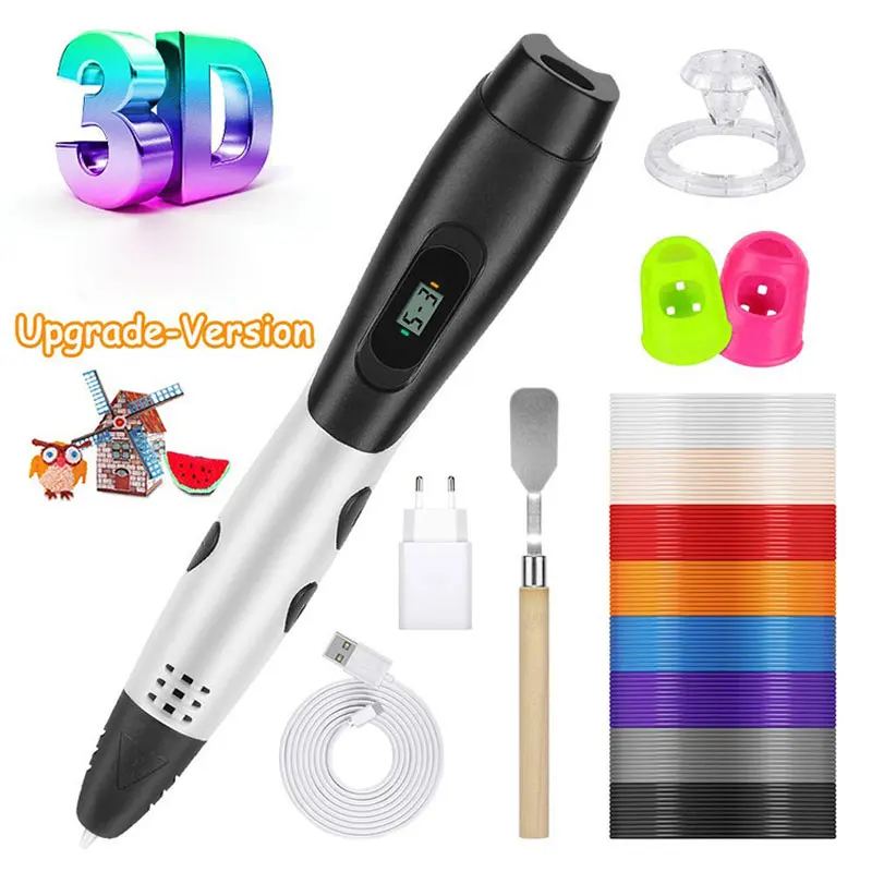 

RUYAGE 3D Pen PLA Filament Printing Pen Support ABS and PLA Kids Diy Drawing Pen With LCD Display
