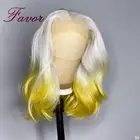 150% цветные волнистые человеческие волосы на сетке спереди, парик бразильский, Реми, розовый, фиолетовый, синий, 13x4, прозрачные парики на сетке для чернокожих женщин