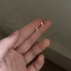 Серьги женские из серебра 925 пробы, 14 к, простые, лист оливковой ветви пробы