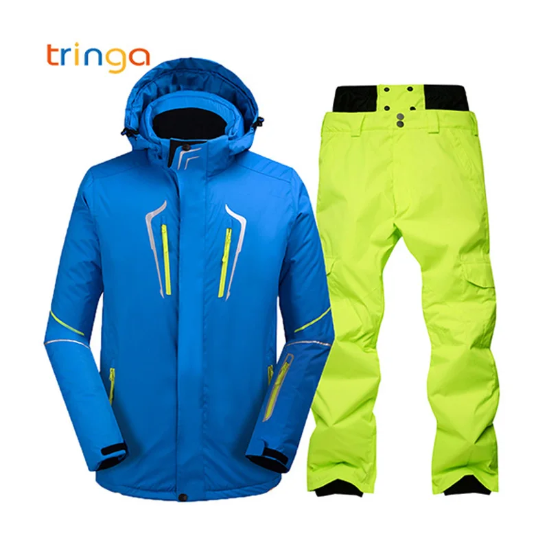

Мужской лыжный костюм, супертеплый утепленный водонепроницаемый ветрозащитный зимний комбинезон, мужская зимняя куртка для лыж и сноуборда, зимний лыжный комплект
