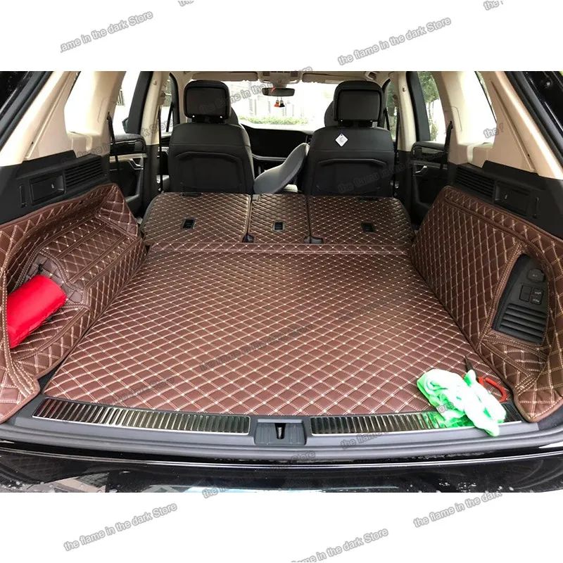 

Leather Car Trunk Mat Cargo Liner for Volkswagen Touareg 2018 2019 2020 2021 rear vw boot cover accessories interior seat 2022