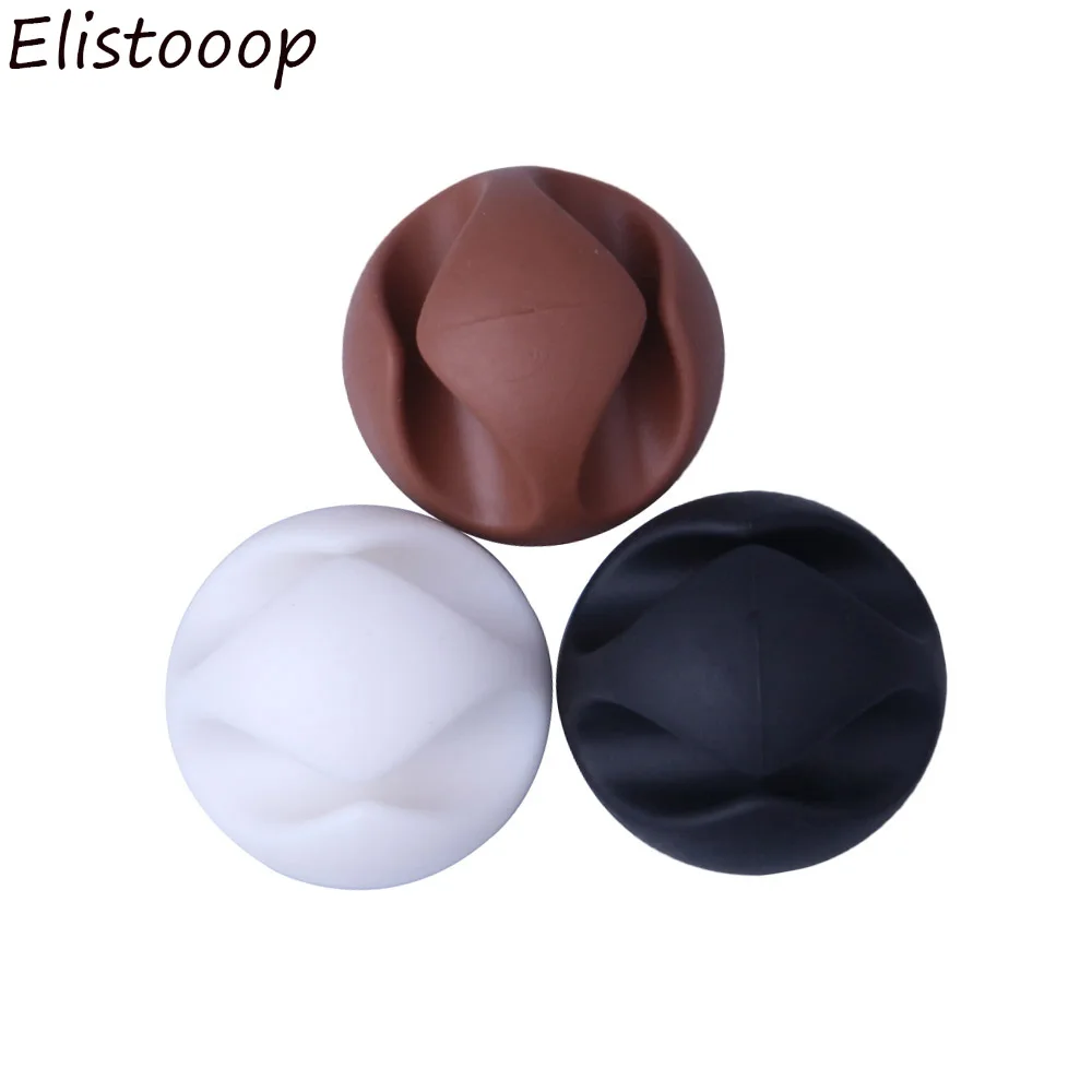 Черный органайзер для кабелей 2019 держатель проводов мыши 3 шт./Лот настольное