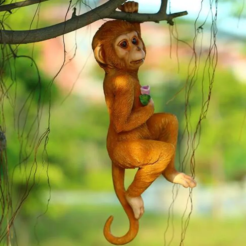

PASTORALE SNUB-NOSED MONKEY SIMULATION ANIMAL MODEL COLOPHONY CRAFTS SCULPTURE ROCKERY GARDEN DECORATION G1069