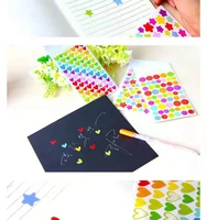 6pcsset children diy sticker diary planner colorful rainbow heart star decoration journal scrapbook albums photo toys for kids