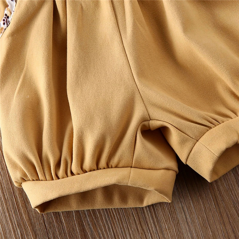 

CANIS 2pcs Newborn Toddler Baby Girls Floral Printed Outfits tops+Overalls Autumn Clothes Set