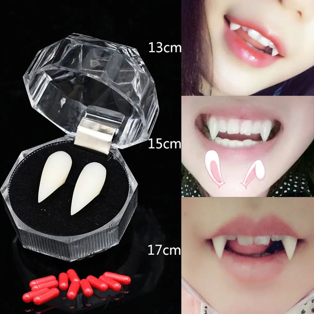 

Vampire Tooth Ghost Devil Fangs Dentures False Teeth Halloween Party Cosplay Props Decoration Costume Props Favors