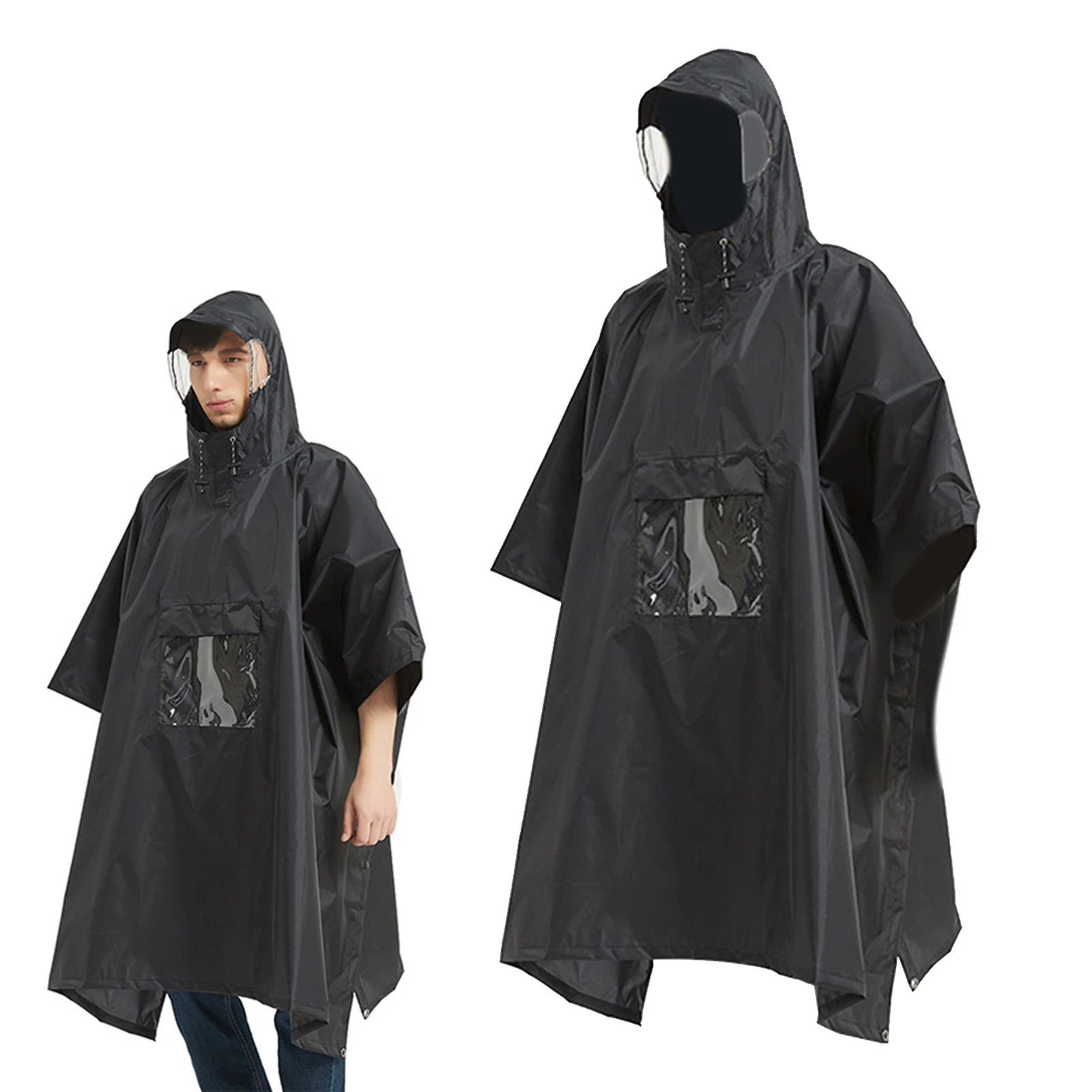 

Rain Poncho Hiking Coat Jacket Outdoor Raincoat Sunshade Tarp Travel Cycling