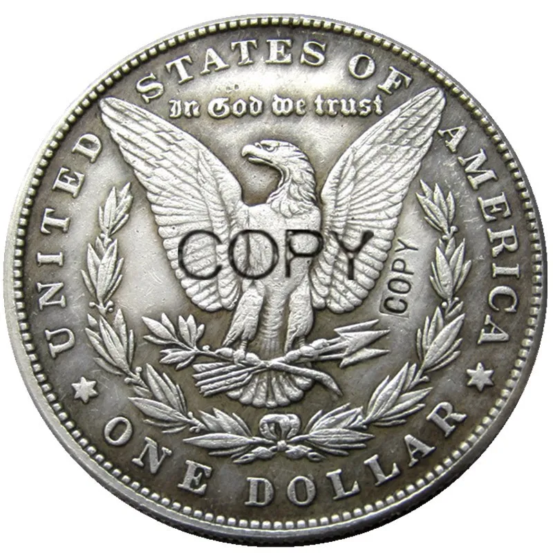 HB(85)US Hobo 1879 Morgan Dollar Skull Zombie Skeleton посеребренные копировальные монеты | Дом и сад