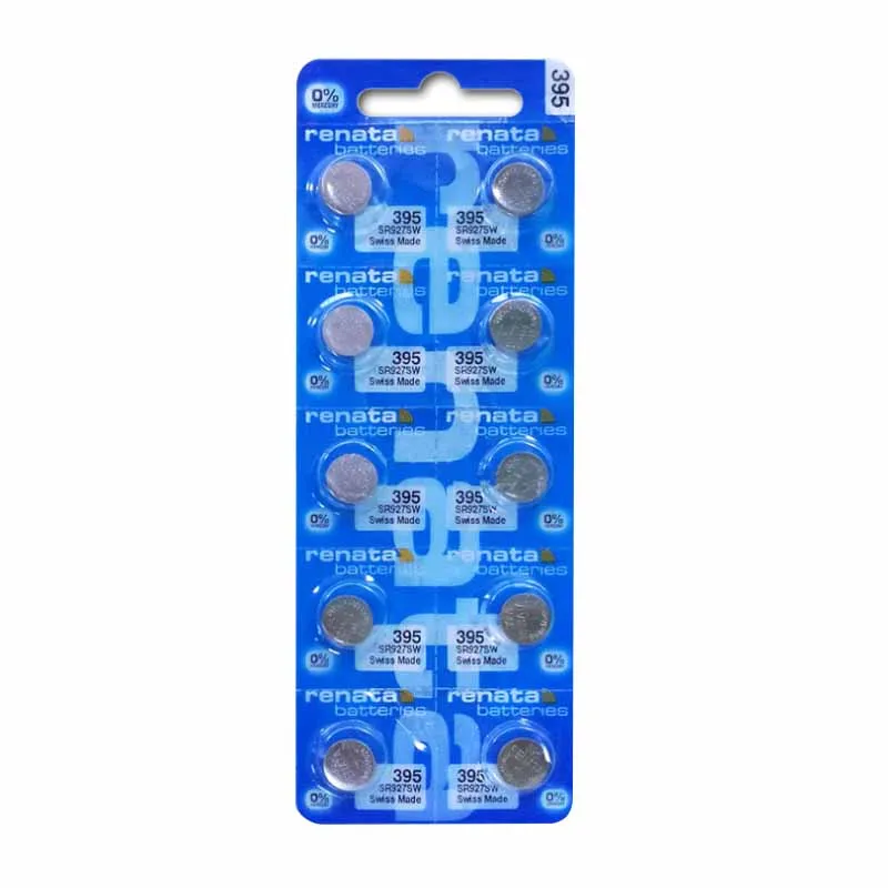 100 шт/лот Renata 395 100% оригинальный новый часы с серебристым оксидом SR927SW LR57 LR927 AG7