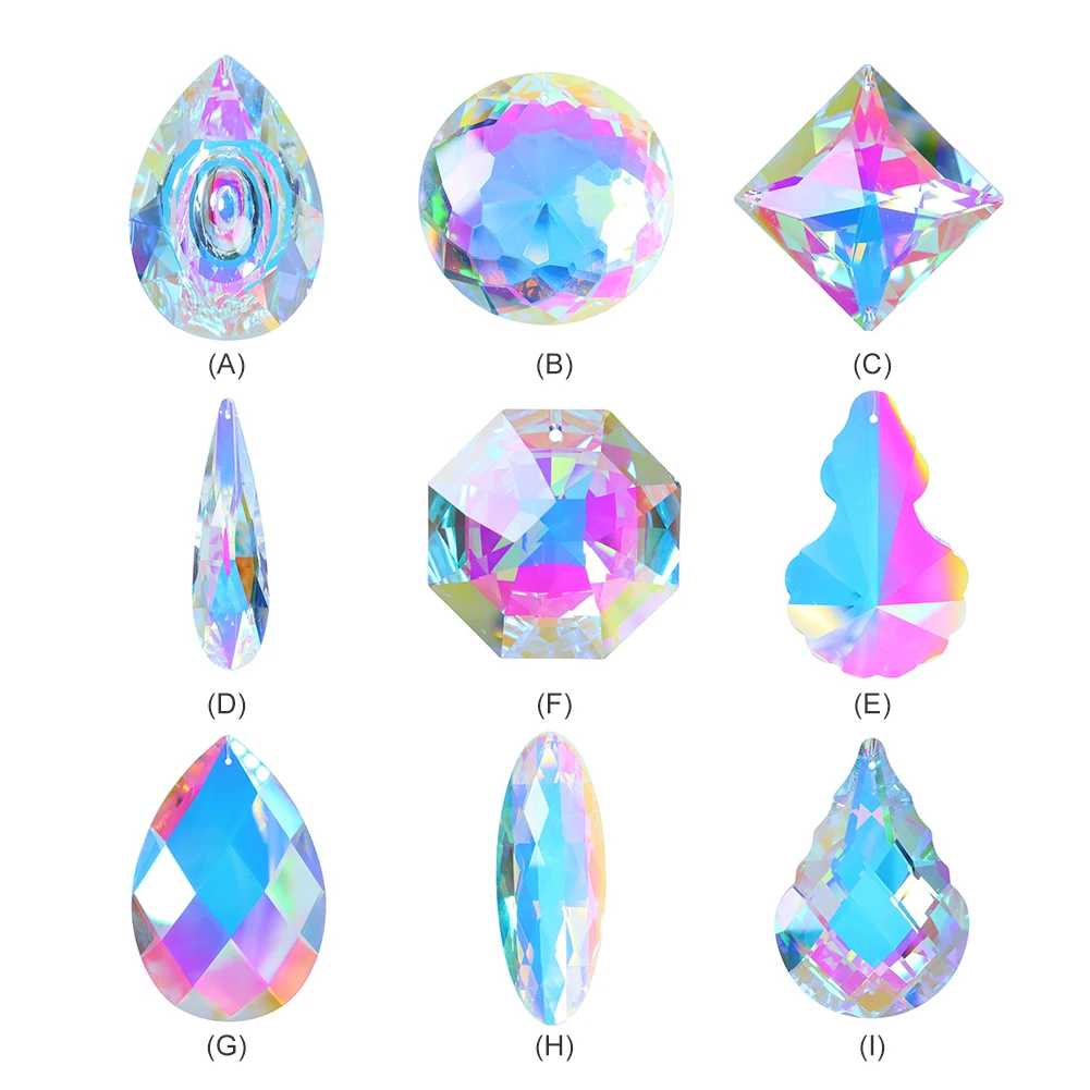 

Crystal Hanging Drop Suncatcher Light Catcher Handmade Pendant Home Decoration Windows Wedding Garden Decor Ornament DIY Craft