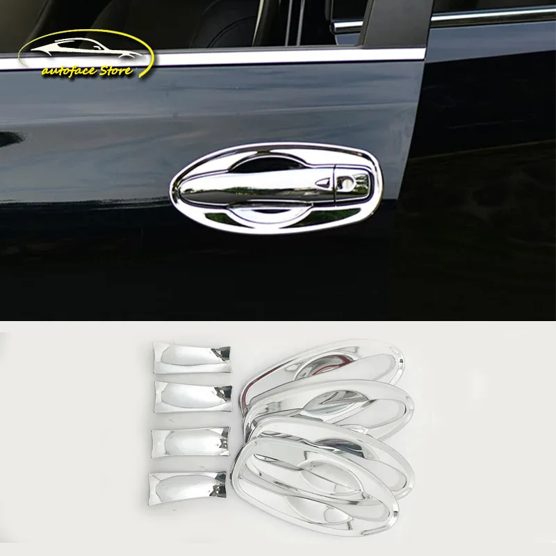 

Для Nissan Navara NP300 2015-2018 защитные аксессуары для украшения автомобиля хромированная дверная ручка из АБС-пластика Крышка рамы декоративные наклейки