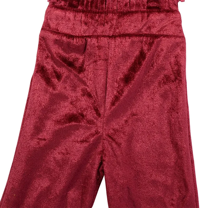 Комбинезон для маленьких девочек в Европейском стиле однотонный плиссированный